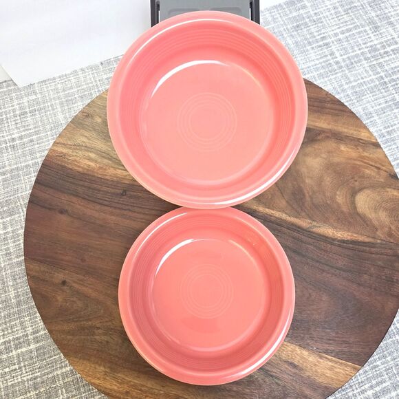 Set of 2 Fiesta Cereal/Soup Bowls Flamingo (Retired Color) Aprox 6 7/8" - Picture 2 of 10